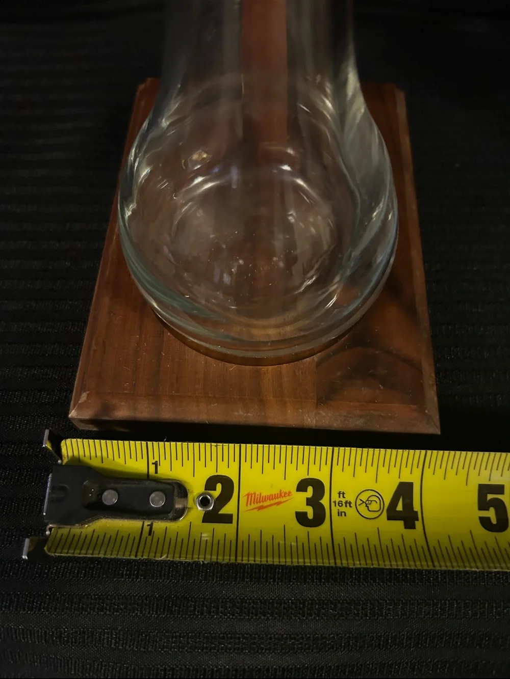 Vintage Pair Half-Yard Ale Beer Glasses w/ Wooden Stands